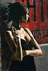 Fabian Perez Canvas Paintings - THE RED SIGN